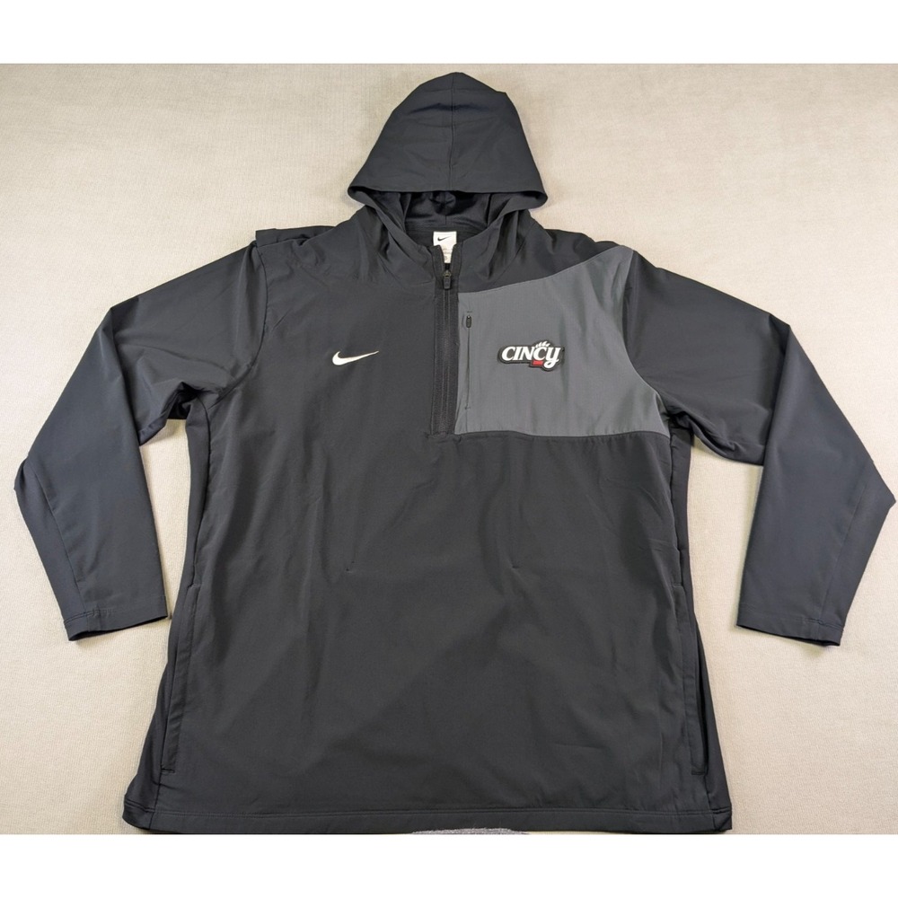 Cincinnati Bearcats Jacket Mens 3XL Black Nike Hoodie Windbreaker Pullover Zip